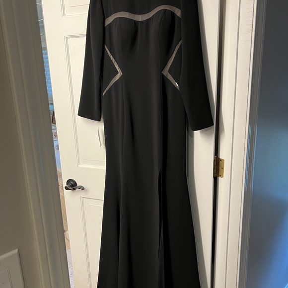 NWT Mikael Aghal Black Formal Gown Size 12 - Picture 4 of 8